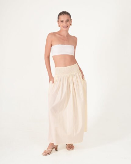 Riley Ruched Maxi Skirt